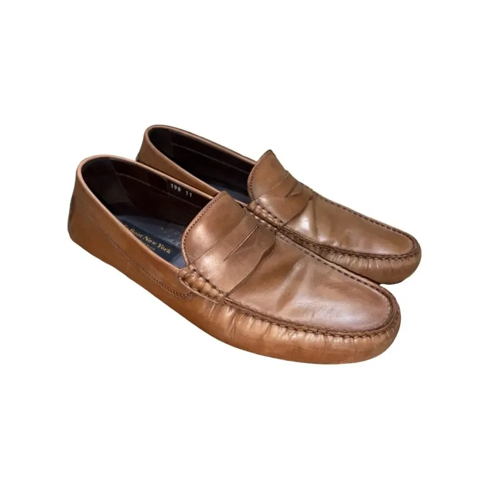 To Boot New York Adam Derrick Brown Leather Penny Loafers   Size: 11